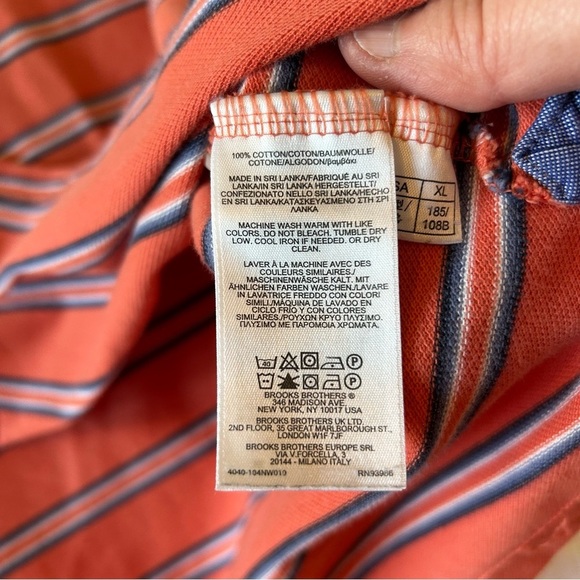 Brooks Brothers Striped Polo Shirt. Size XL. - Picture 6 of 8